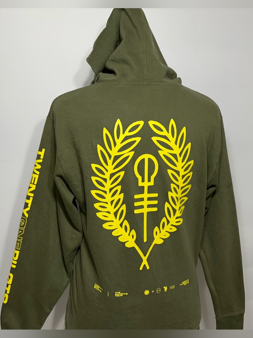 Twenty One Pilots 2019 North America Bandito Tour Olive Pullover Concert Hoodie